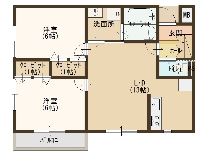 【満室】スマイルアベニュー　２ＬＤＫタイプ